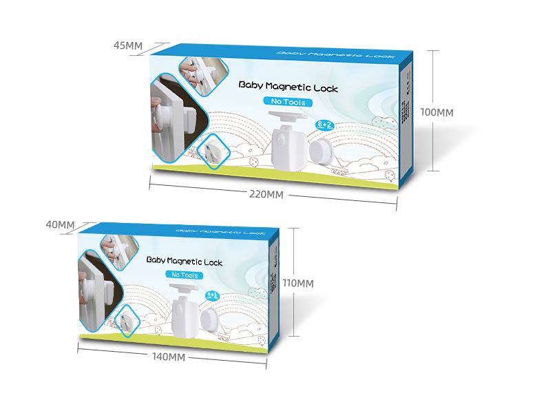 Child Safety Invisible Magnetic Lock for Cabinets & Drawers