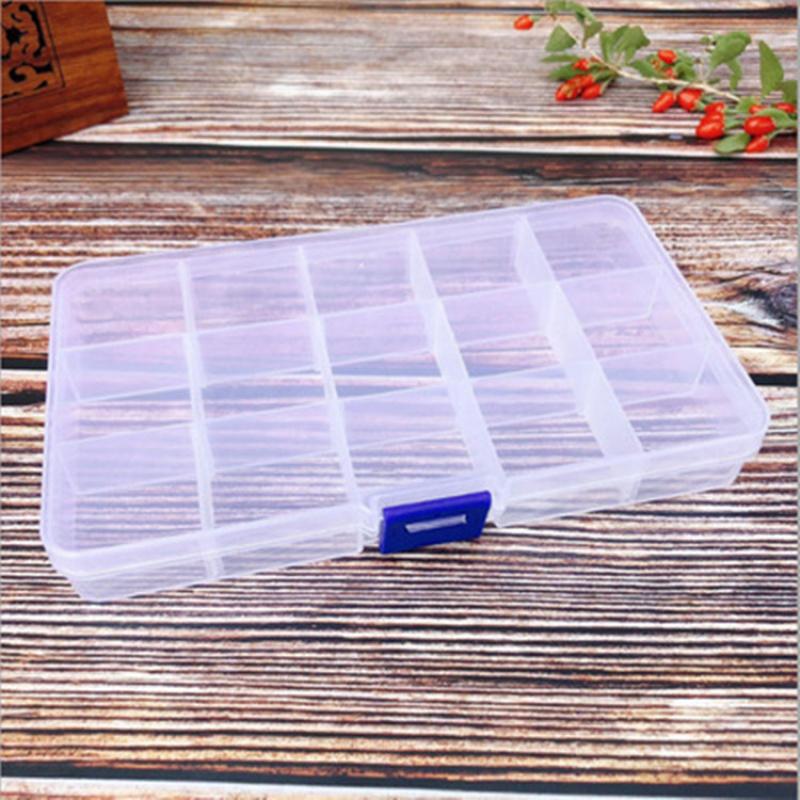 3 Jewelry Boxes, Transparent 15 Grid Storage Box, Plastic Box, Components, Fishing Gear Box, Dust-proof PP Packaging Box