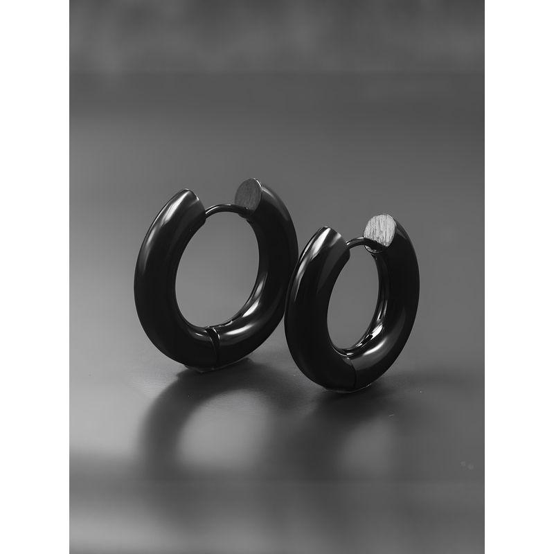 Fashion hip-hop hiphop rap bold thickened big earring Men wide earrings single titanium steel stud earrings Fancy