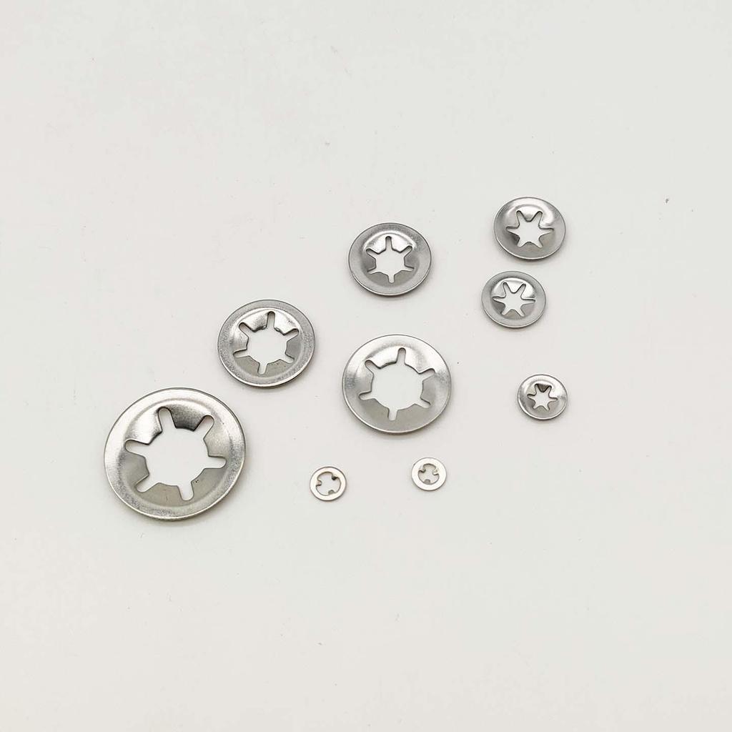 210pcs 304 Stainless Steel Retaining Rings & Belleville Washers Set (M2-M12) with Tweezers