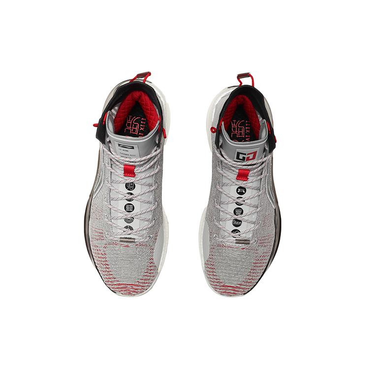 New LiNing YuShuai 13 Boom CJ PE Cushioning Anti Slip And Wear Resistant High Top Basketball Shoes Gray ABAP065-14