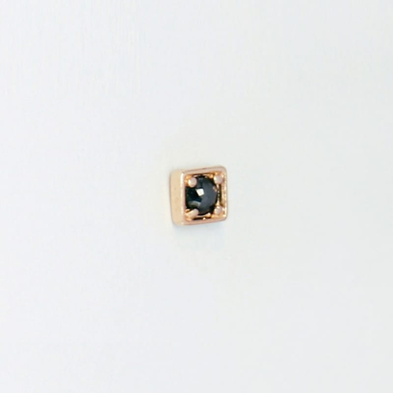 Less Is More 14K Gold Blue Flower Earring & Piercing