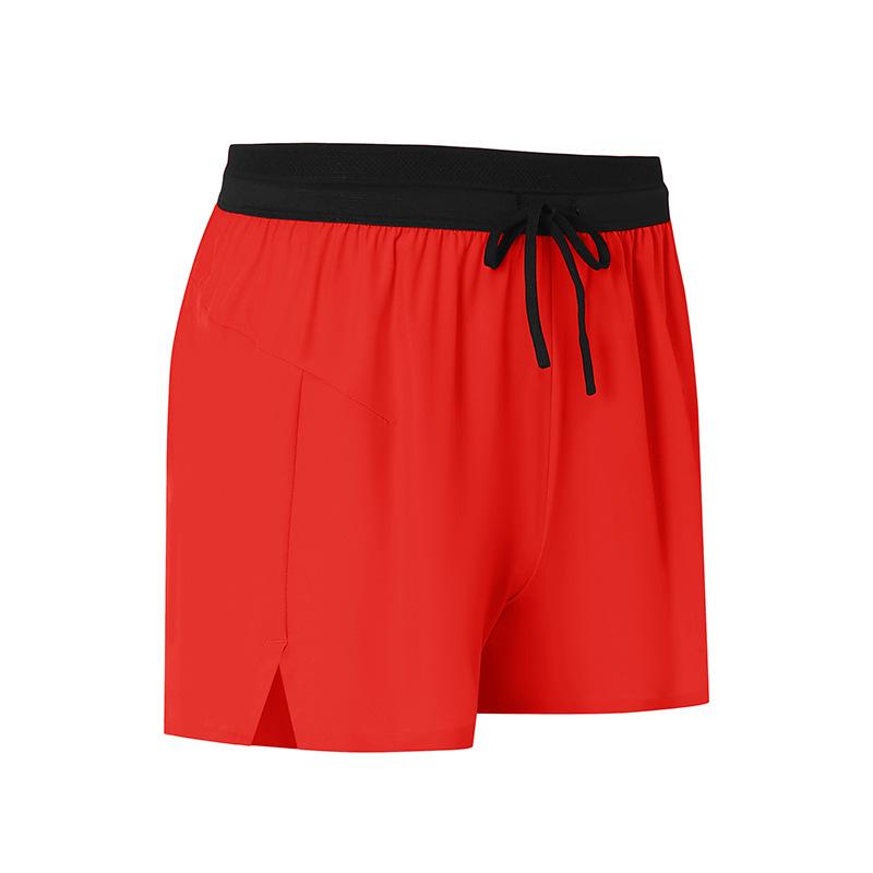 

Спортивные шорты быстросохнущие мужские сезонные для улицы марафон бег фитнес брюки, дышащие со средней посадкой быстросохнущие трехточечные шорты 3XL красный