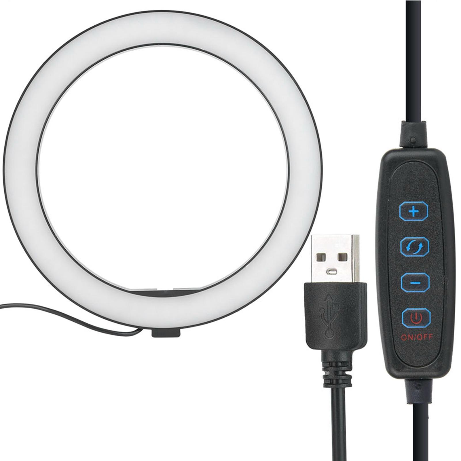 

10-дюймовая кольцевая светодиодная лампа 2400‑3000LM 12W с зажимом для мобильного телефона для трансляции селфи-снимков