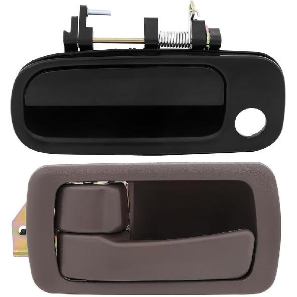 LUJUNTEC Interior Exterior Front Driver Left Door Handle Replacement for 1992-1996 for Toyota for Camry, Replace OE