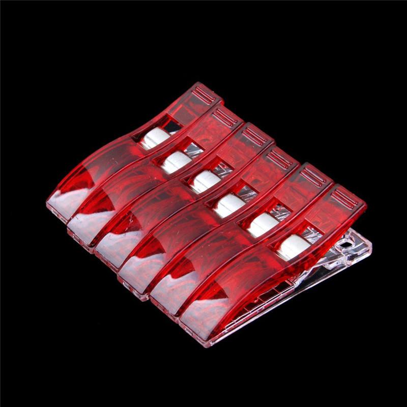 10pcs Colorful Sewing Craft Quilt Binding Plastic Clip Fabric Clamps for Patchwork Sewing Hemming DIY Crafts Tools