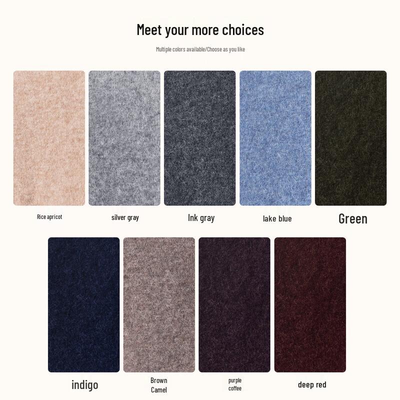 Hodo Men's Cashmere Silk Blend Round Neck Wool Sweater