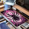Tappetino per Tastiera Spider, Ragnatela, Mouse Pad Rosa, Bordo Cucito, Base in Gomma Antiscivolo, Multitaglia, per Scuola, Ufficio, Casa, Regalo per Amico