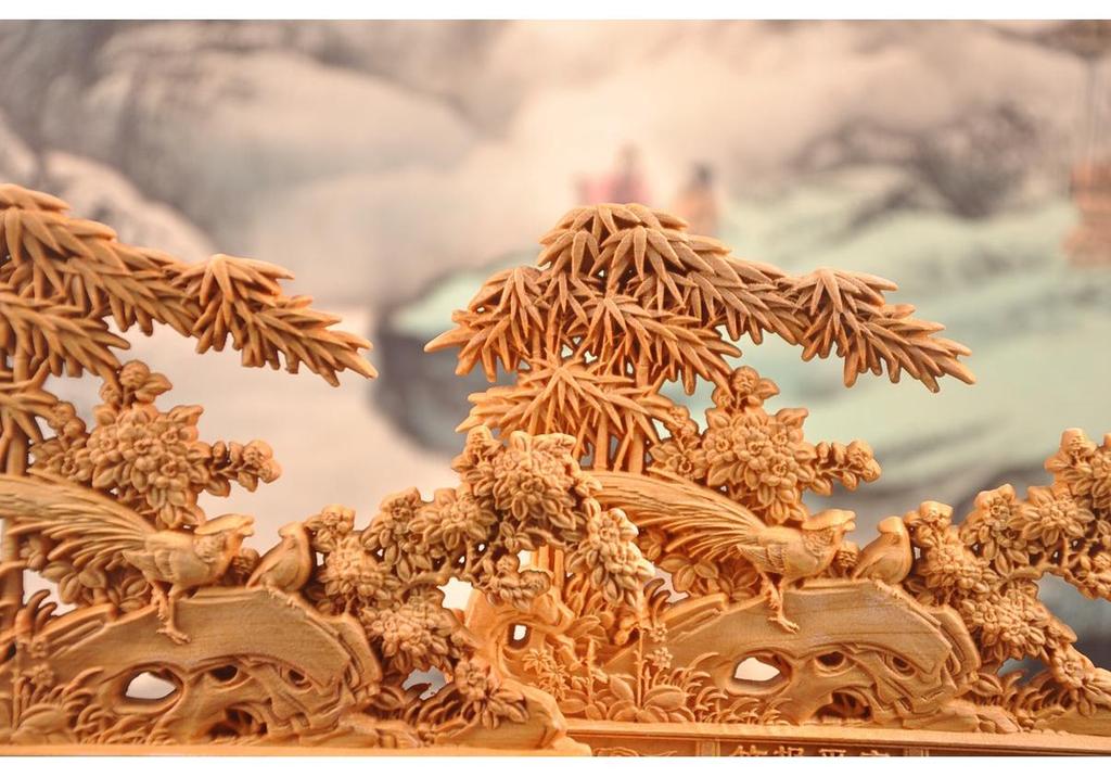 Dragon Horse Spirit Carving - Cliff Cypress Wood Decoration for Home/Office, Housewarming, or New Beginnings