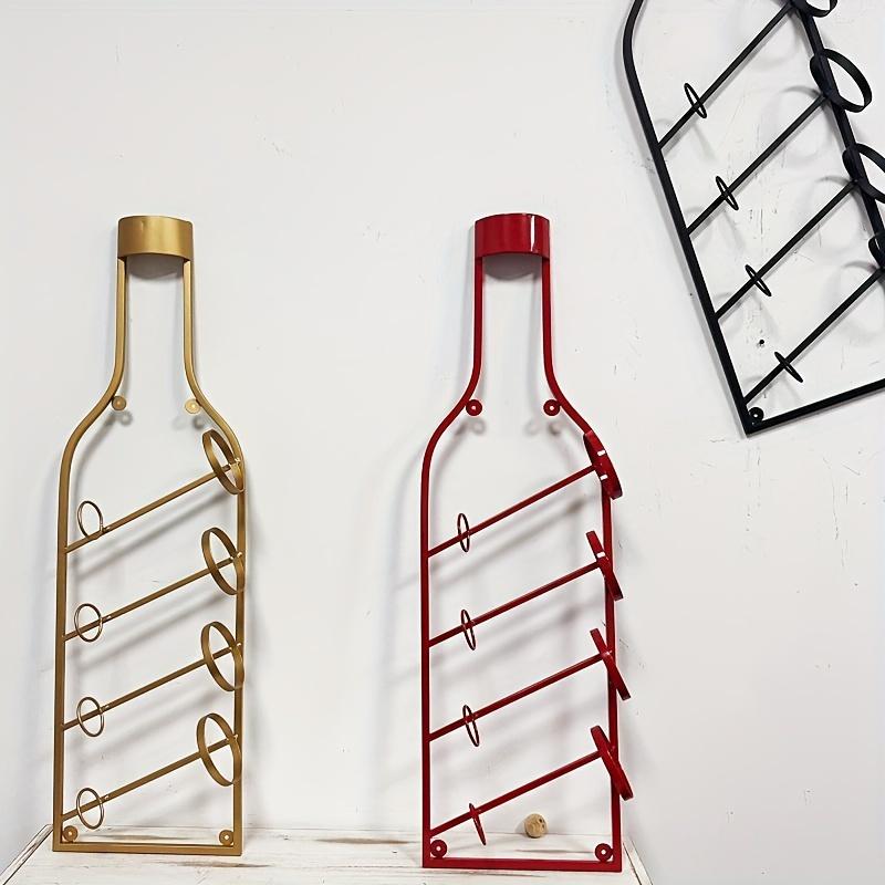 Vintage Bronze Wall-Mounted Wine Rack, Home Bar Decor Storage Box, Wine-Themed Decoration, Wall-Mounted Stylish Wine Shelf, Wine Bottle Holder