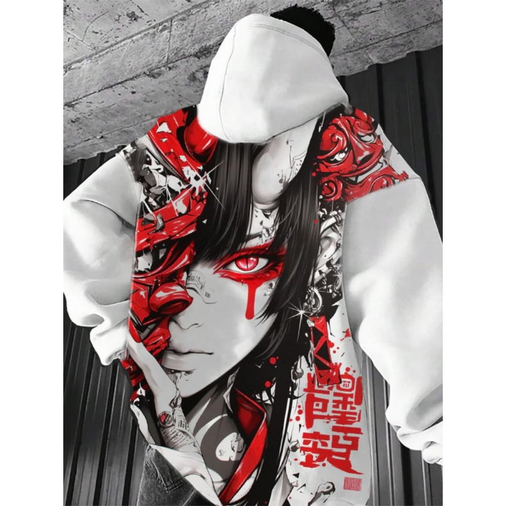 Japanese Anime 3D Printing Hoodies Men Women Fashion Hip Hop Oversized Long Sleeve Hoodie Sweatshirts Tracksuits Man Clothing