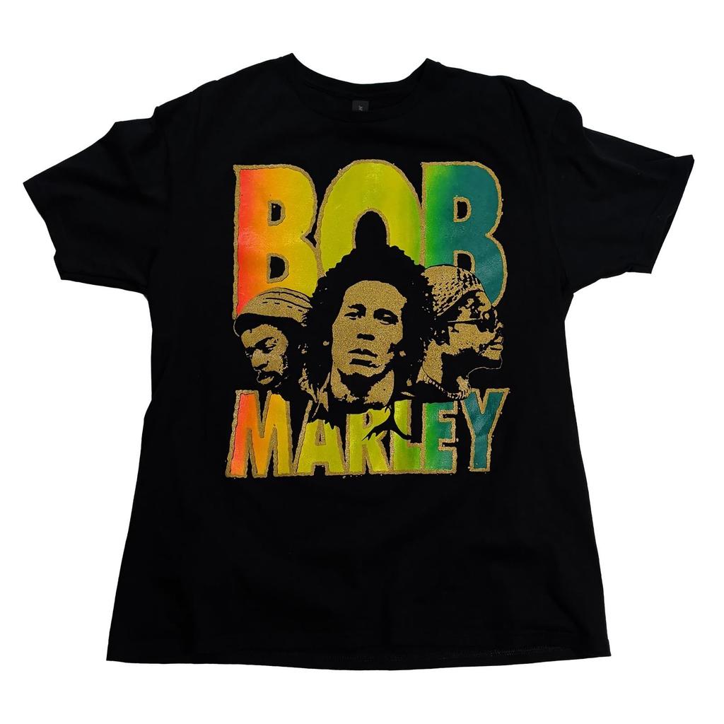 Bob Marley Men's T-Shirt Large Black Rasta Reggae Graphic Gildan Softstyle Unisex T-Shirt