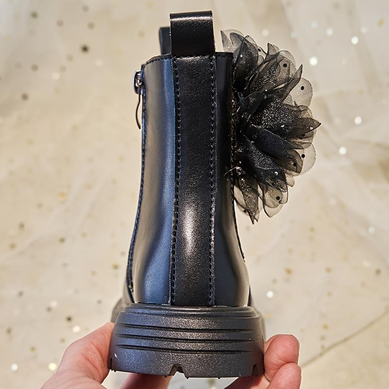 Girls Princess Boots Autumn Winter British Style Performance Party Short Boots Fashion Comfort Side Zipper Flared Single Boot Sizes