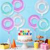 10pcs 20inches Colorful Donut Balloons Princess Birthday Aluminum Foil Balloon Baby Shower Dessert Theme Party Decor Photog Prop