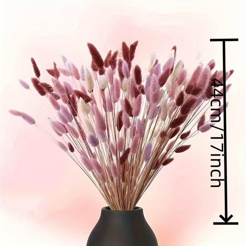 Букет из натуральных сушеных цветов Трава «Заячий хвост» Цветочная композиция для дома, свадьбы - Элегантный и очаровательный букет красный