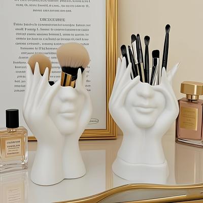 Make-up-Organizer ist leicht, tragbar und perfekt für die Verwendung auf dem Schreibtisch und im Badezimmer, zur Aufbewahrung von Pinseln und Kosmetika