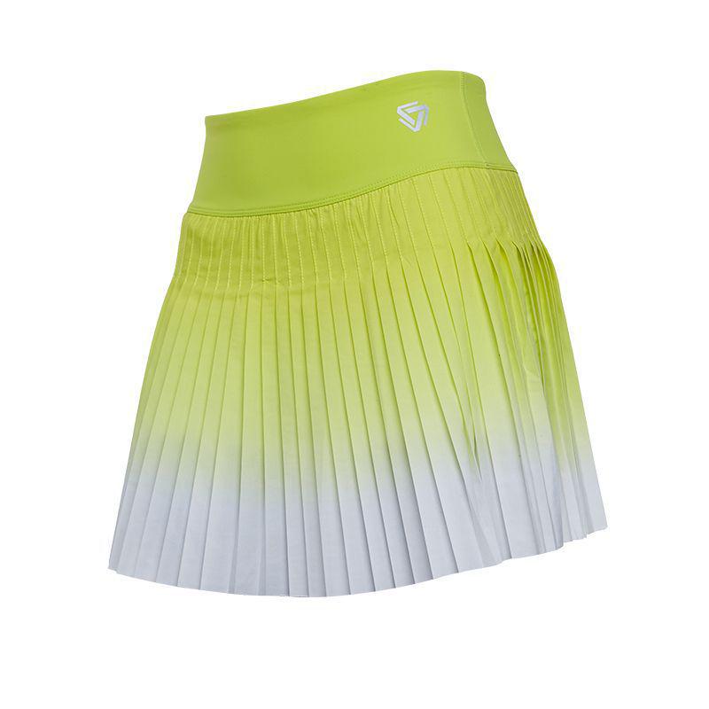 Gradient High-Waisted Anti-Exposure Sport Skort with Pockets - Quick-Dry Yoga and Fashion Wear