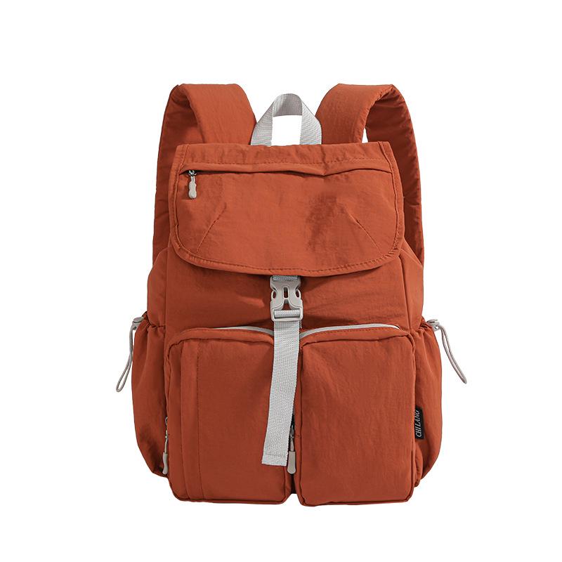 

2025 Japanese Retro Unisex Travel Backpack: Large Capacity, Casual Schoolbag for College Students помаранчевий