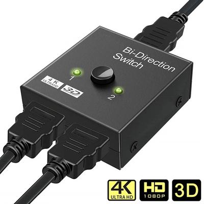 HD 4K 60Hz obousměrný přepínač Přepínač kompatibilní s HDMI Přepínač 2v1 výstup 1X2 Distribuce pro PC notebookový projektor