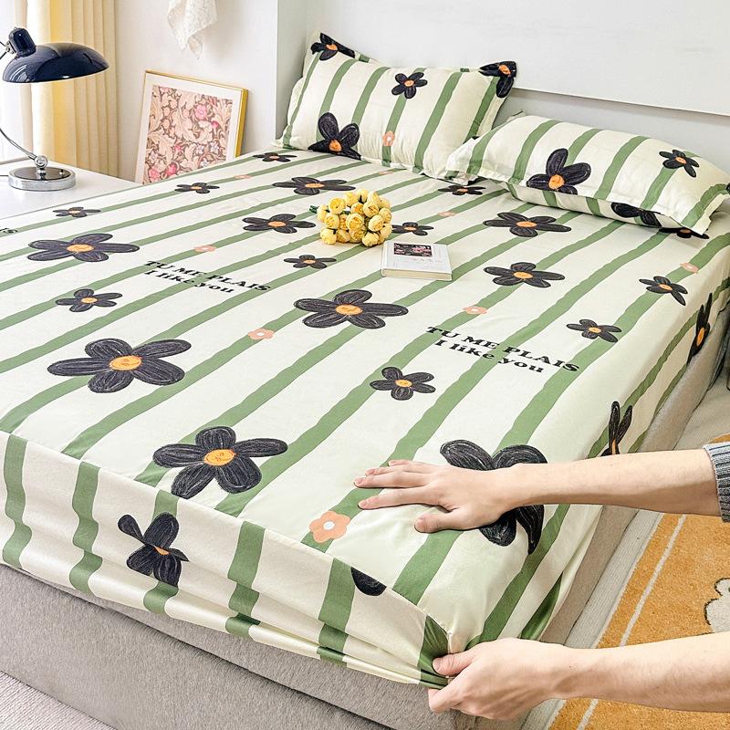 Foreign trade single product ins wind mattress three-piece set simple bedspread single piece Simmons mattress protective cover non-slip fixed