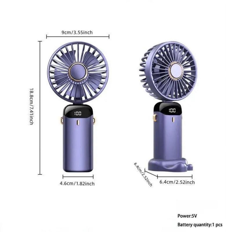 Portable Handheld Fan, USB Rechargeable Cooling Fan, Adjustable Fan for Home Office School Travel, Room Accessories