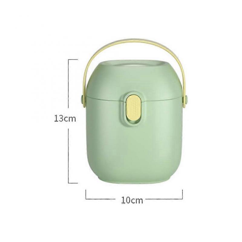 Outdoor Baby Milk Powder Box Travel Formula Dispenser Container Food Storage Case With Handles(Green)(1pcs)