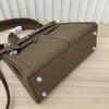 2025 New Leather Swift Leather Women's Bag Double Pocket Zipper Portable Shoulder Diagonal Span Fashion Buckle Women's Bag