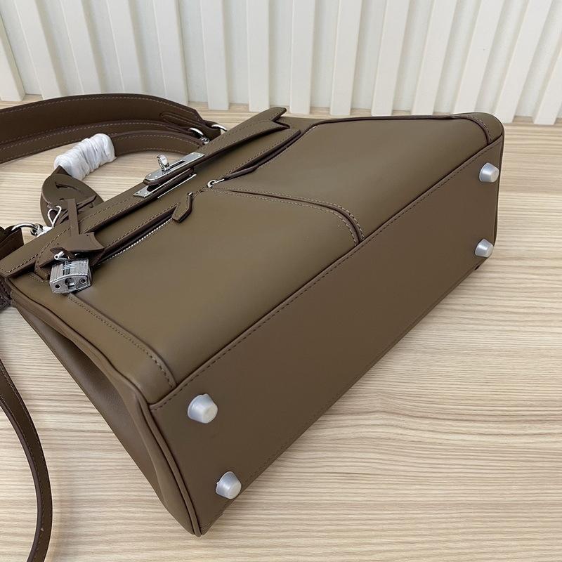 2025 New Leather Swift Leather Women's Bag Double Pocket Zipper Portable Shoulder Diagonal Span Fashion Buckle Women's Bag
