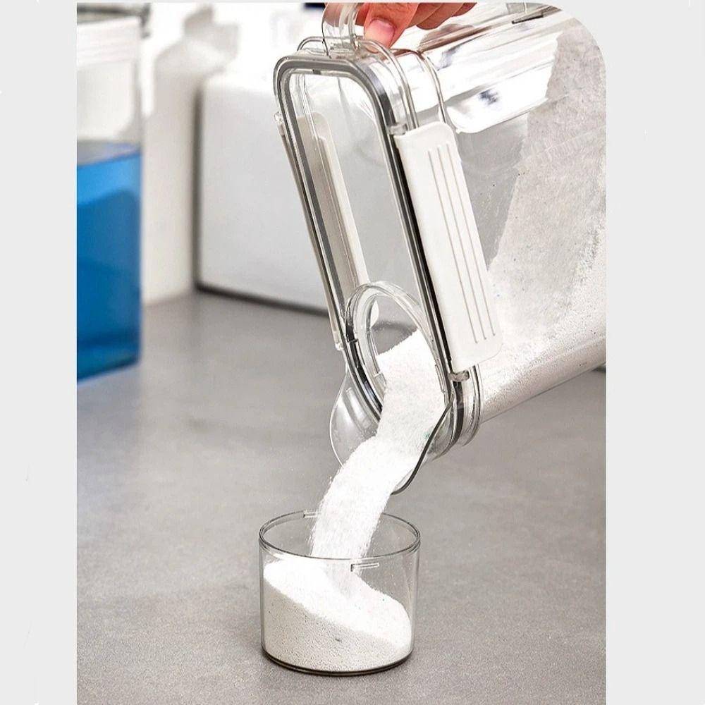 Transparent Liquid Laundry Container Sealed Laundry Detergent Can Storage Box  Household