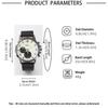 New Men Watch Luxury Bracelet Set Fashion Business Black Leather Quartz Wrist Watches for Men Gift Set Relogio Masculino