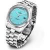 Automatic Made In MIYOTA 8215 German Retro 10 ATM Water Case Water Triangle Pit Pattern Dress Stainless Steel Sapphire Perfect for C8185 [CADISEN]