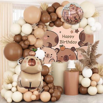 Birthday Balloon Kapibara Balloon Children'S Birthday Background Cloth Set Party Decoration Arrangement