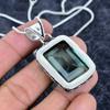 Green Amethyst Gemstone Handmade 925 Sterling Silver Jewelry Pendant 1.89" M-3205