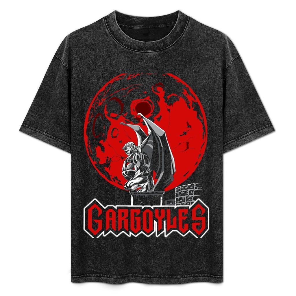 Gargoyles Red Tshirt Streetwear Print Tee Shirt