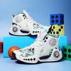 Boys Basketball Shoes Kids Teens Lightweight Breathable Training Sneakers With Rotating Buckle
