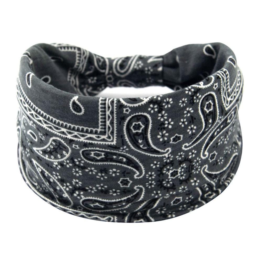 Bohemian Wide Cotton Stretch Headbands Elastic Women Headwrap New Striped Fabric Headband