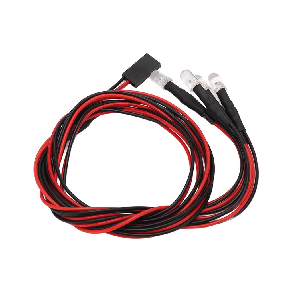 5 Sets 4 LED RC Car Light High Brightness Diameter 5mm White Red Light RC LED Lights Kits for Modified Headlights