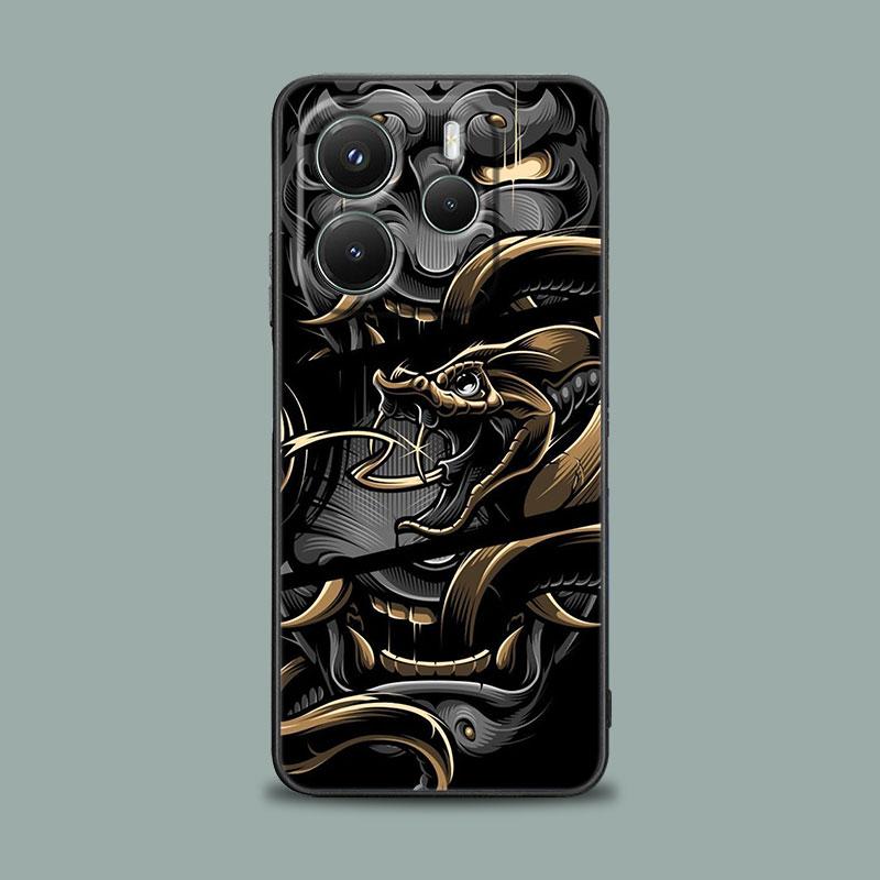 Samurai Ghost Hannya Ukiyo-E Mask Phone Case for Xiaomi Redmi 14C 12C 10C 13C 4G Redmi Note 14 13 12 11 10 Pro Plus 12S 9S Cover