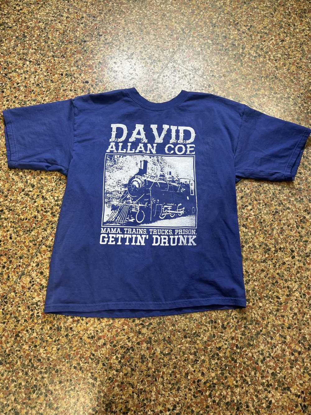 David Allan Coe Rock Ablum in Navy T-shirt S to 5XL 2F1050 L