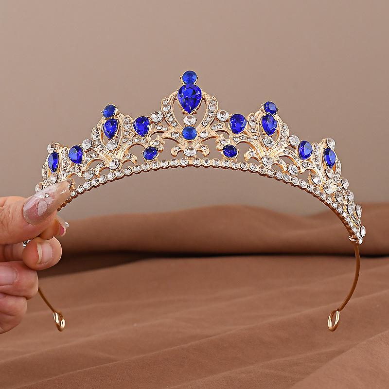 Baroque Rhinestone Bridal Crown - European Style Wedding Headdress for Women
