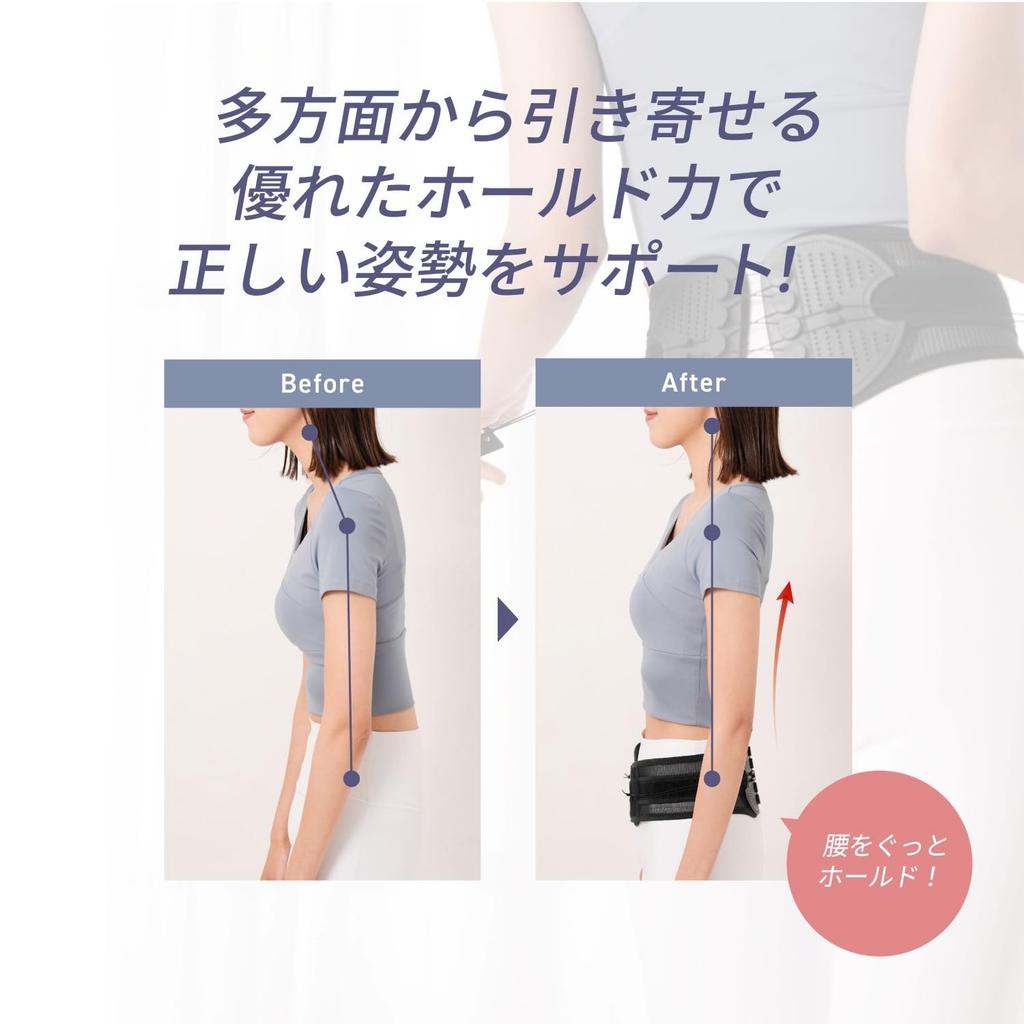 ALINCO Lower Back Lower Back Pain Easy to Supports Pelvic Daily EXG302KSM Support, S-M, Belt, Corset, Thin, Non-Slip Mesh, Compact, Wear, Unisex,