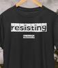 Resisting Quietly Punk Indie Rock T-Shirt /Retro Anarchy Peace Protest Tee