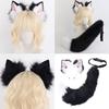 Fuchs Kostüm Zubehör Kunstpelz Fuchs Schwanz und Ohren Stirnband Set Tier Halloween Cosplay Kostüm Damen Herren Geschenke