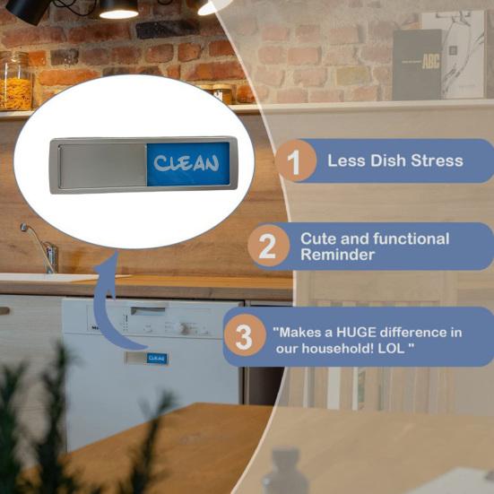Curățați magnetul murdar al mașinii de spălat vase Citește cu ușurință starea Magnet de suprafață Usor de curățat Indicator glisant al mașinii de spălat vase pentru reclame acasă