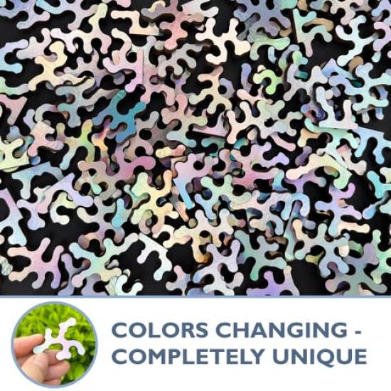 GEMTURT Holographic Impossible Puzzle - 300 Piece Wooden Jigsaw Puzzle, the Hardest Puzzle Ever [Used]