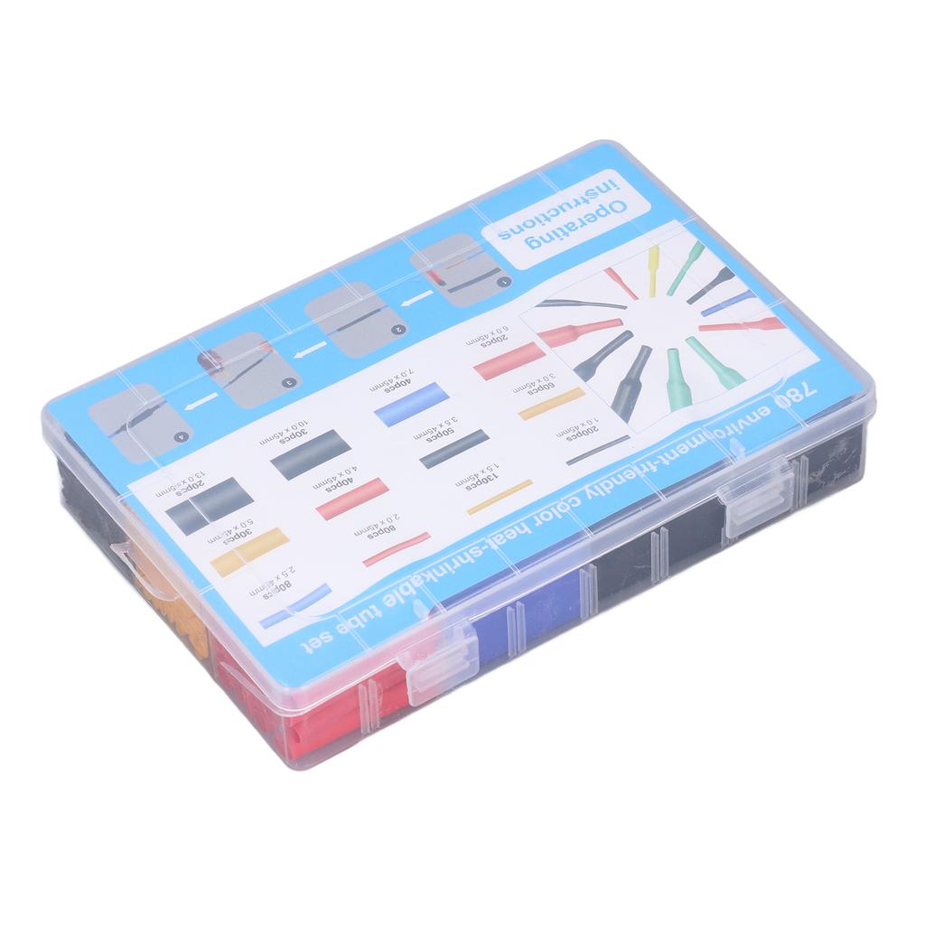 780 Pcs/Sets Insulated Heat Shrink Tube 2: 1 Waterproof Heat Shrinkable Tubes Kit for Wires