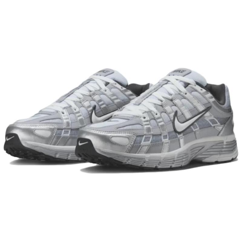 Nike P 6000 Abrasion Resistant Low Top Running Shoes Men's Silver Gray Sneakers IH4465-095