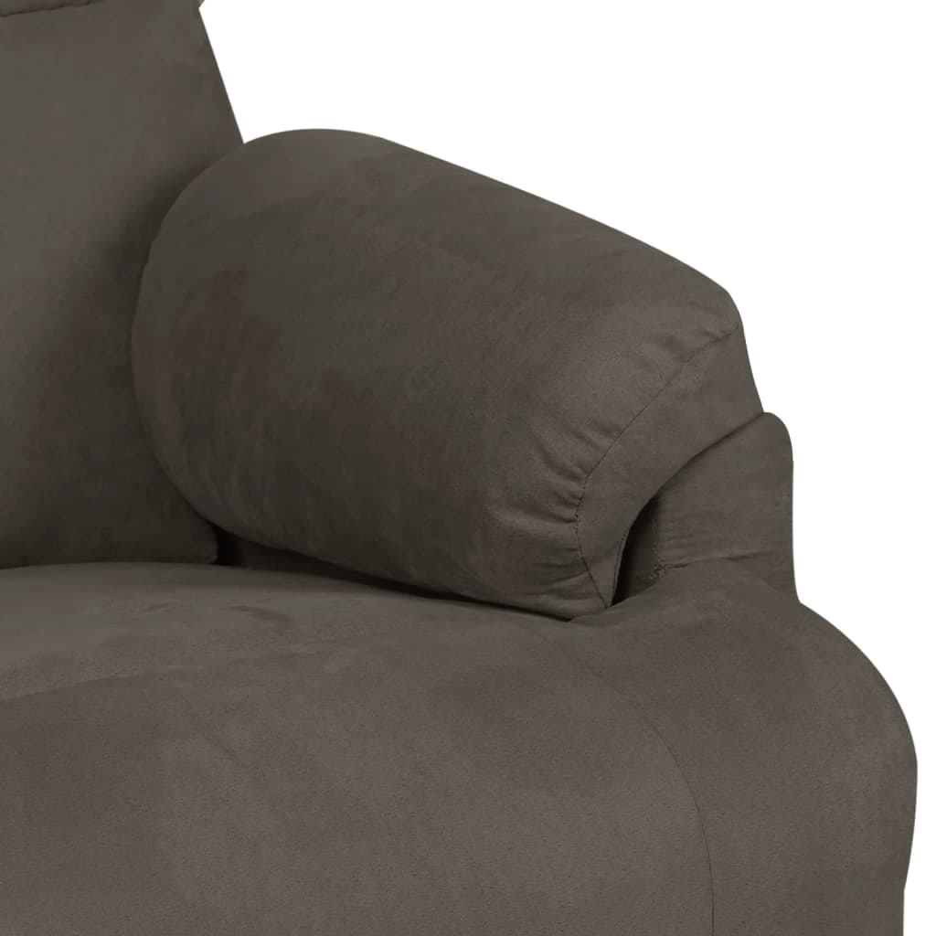 Massage Chair Dark Gray Microfiber Fabric