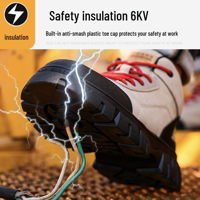 Ανθεκτικά Μονωμένα Παπούτσια Ασφαλείας Εργασίας Unisex: Αντι-θραύση, Αντι-διάτρηση, Πλαστική Προστασία Δακτύλων