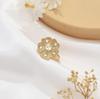 Elegant Floral Rhinestone Jewelry Set: Necklace, Bracelet, Earrings, Ring